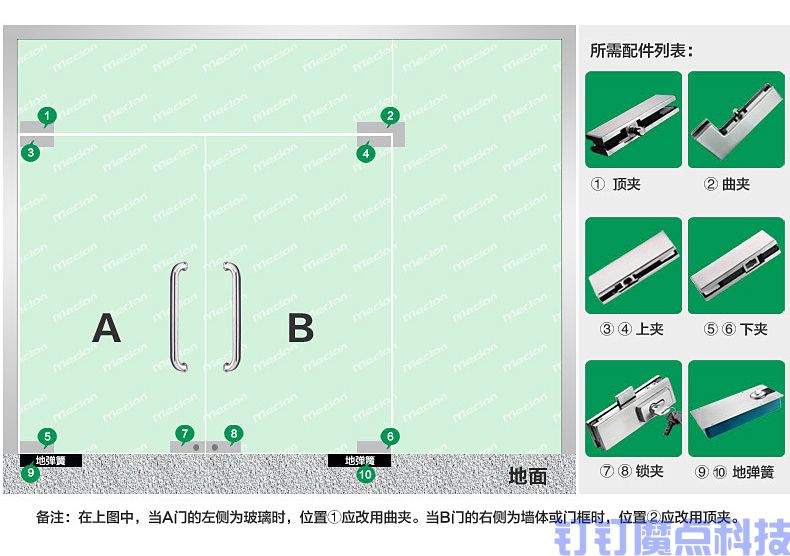 地彈簧玻璃門(mén)(圖16)