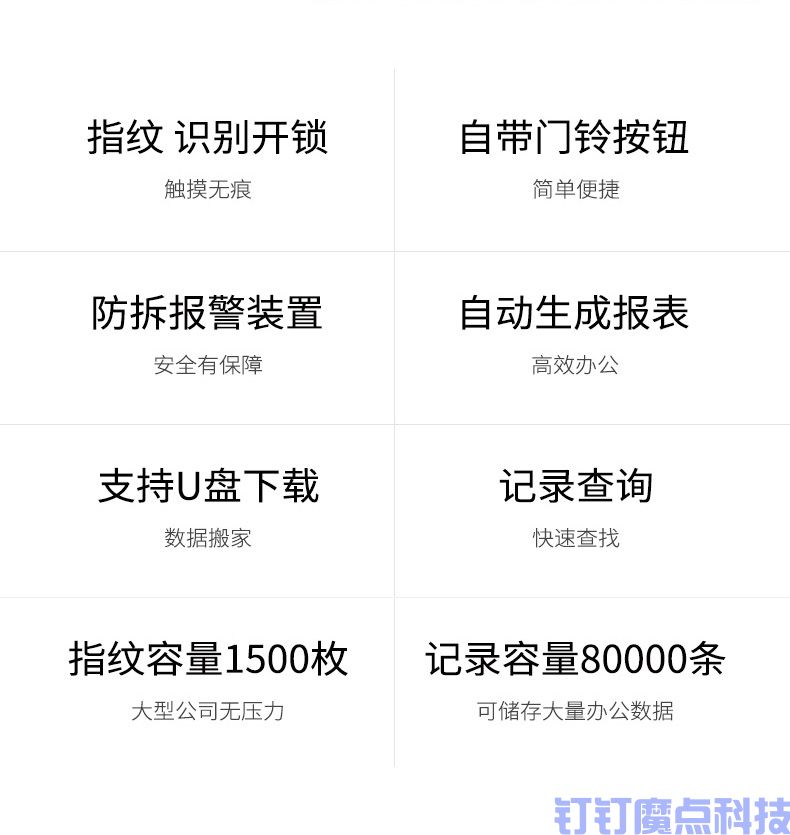 中控智慧F7plus指紋考勤門禁機(圖2)